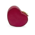 thumbnail image 1 of Bey-Berk International BB545RED Lizard Leather Small Heart Shaped Jewelry Box with Mirror & Zippered Closure - Red, 1 of 3