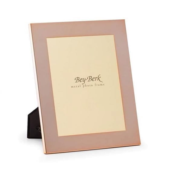 Bey-Berk International BF122-11 5 x 7 in. Copper Finished Picture Frame with Easel Back