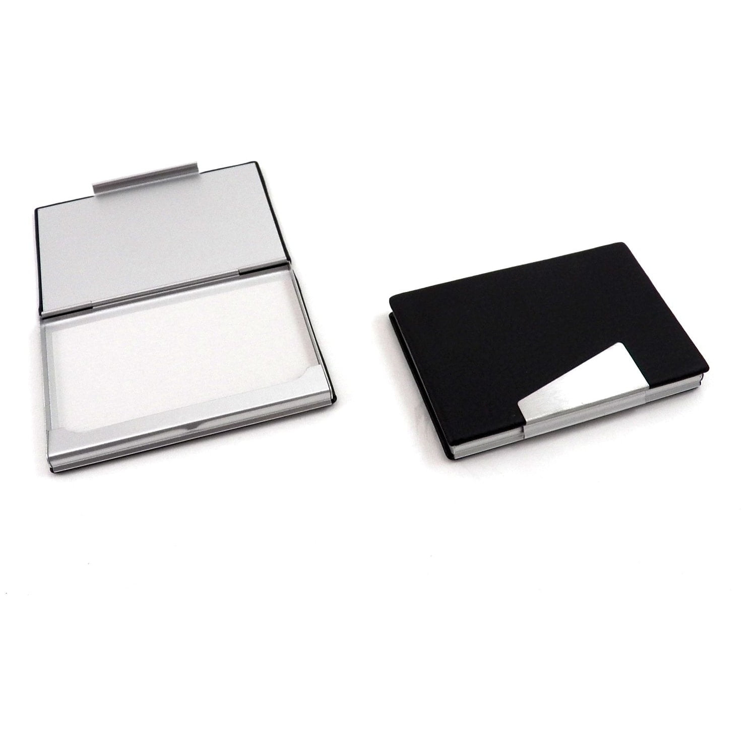 Bey-Berk Nursing Business Card Case | Silver Card Holder With Gold Emblem