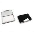 thumbnail image 1 of Brown Leather Business Card Case with Aluminum Trim., 1 of 1
