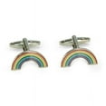 thumbnail image 1 of Bey-Berk International J276 Rhodium Plated Rainbow Cufflinks - Multi Color, 1 of 1