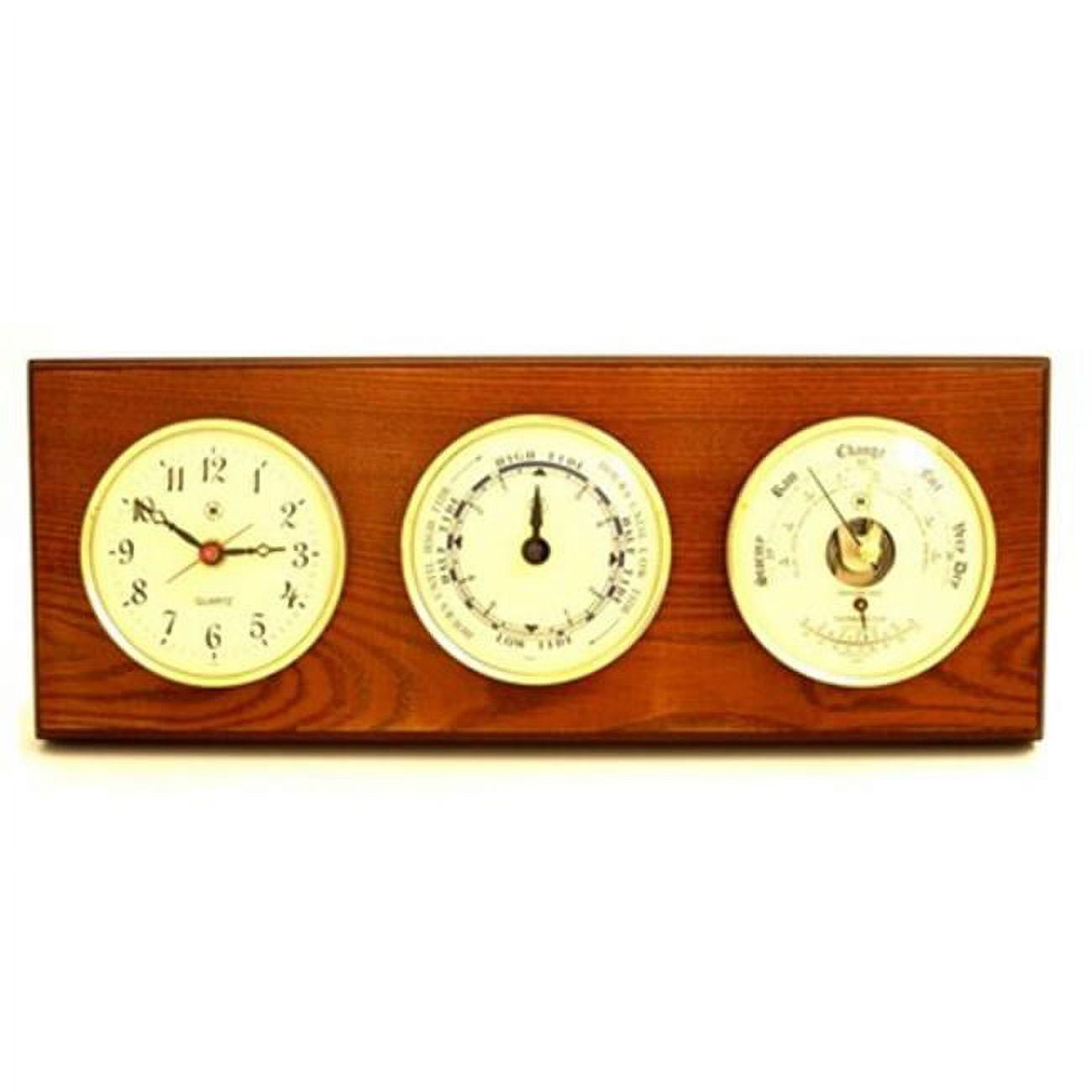 BeyBerk International Quartz Clock Tide Clock & Barometer with