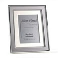 thumbnail image 1 of Bey-Berk International SF198-09 4 x 6 in. Silver Tone Picture Frame with Matting &amp; Easel Back, 1 of 2