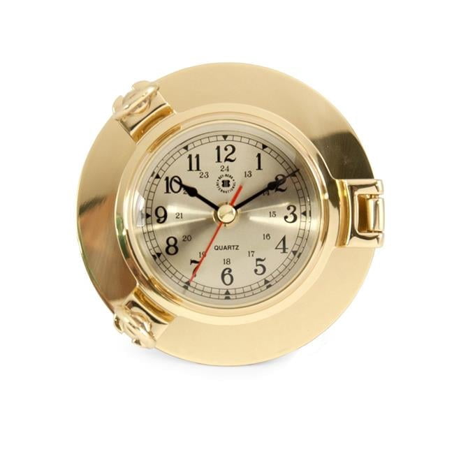 Bey-Berk Luxemburg Quartz Clock - Lacquered Rosewood With Stainless Steel, Skeleton Movement, Brown Finish