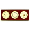 thumbnail image 1 of Bey-Berk International WS218 Brass Quartz Tide Clock & Barometer with Thermometer - Mahogany, 1 of 2