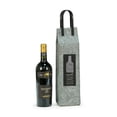 thumbnail image 1 of Bey Berk Uncork & Unwind Felt Wine Tote With Black Accents, 1 of 1