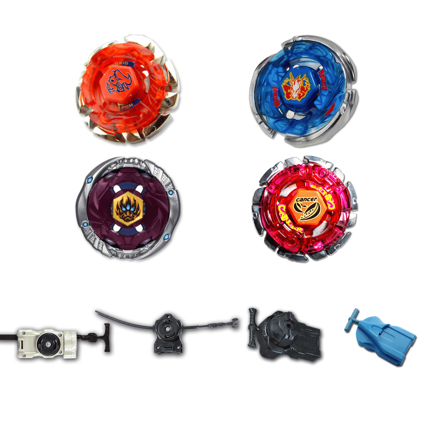 BeyBlade 4 Pack Storm Pegasus 105RF BB-28, Dark Bull H145SD BB-40, Dark  Cancer CH120SF, Phantom Orion B:D BB-118 +1 Free Launcher - Walmart.com, image size:1500x1500