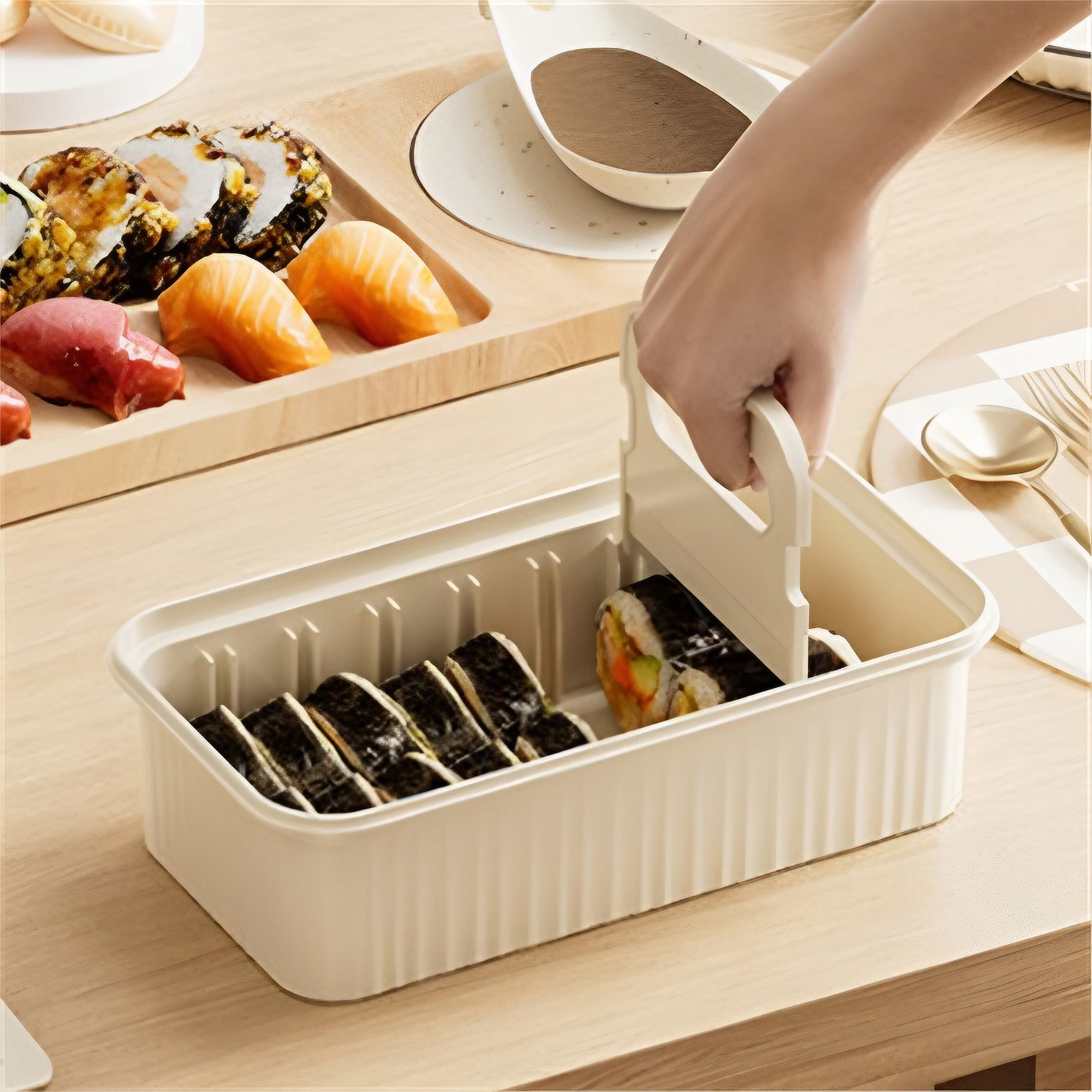 BeyXokBey Kimchi Cutter Food Meat Cutting Storage Container Kit Kimchi Cutter Sealed Container
