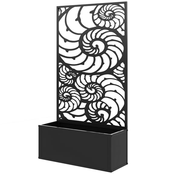 Beyamis Garden Bed Spring, Mental with Trellis for Climbing Plants, Freestanding or Wall Mounted Flower Bed for Garden, Patio, Balcony