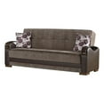 thumbnail image 1 of Beyan Signature Hartford 87" Chenille Convertible Sleeper Sofa in Brown, 1 of 3