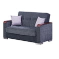 thumbnail image 1 of Beyan Signature Munich 65" Microfiber Convertible Sleeper Loveseat in Dark Gray, 1 of 4
