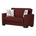thumbnail image 1 of Beyan Signature Vermont 63" Fabric Convertible Sleeper Loveseat in Burgundy Red, 1 of 2