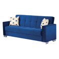 thumbnail image 1 of Beyan Signature Vermont 84" Fabric Convertible Sleeper Sofa in Navy Blue, 1 of 3