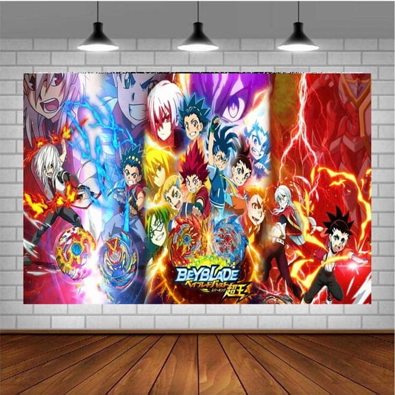Beyblade Post Wall Decor Birthday Banner Backdrop Background Party Supplies Taspestry
