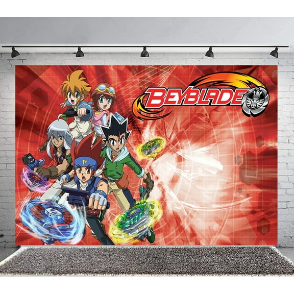 Beyblade Backdrop Banner Party Supplies Poster Movie Theme Background for Photography Birthday Decorations