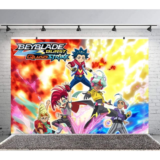Beyblade Burst Backdrop Banner Party Supplies Poster Movie Theme ...
