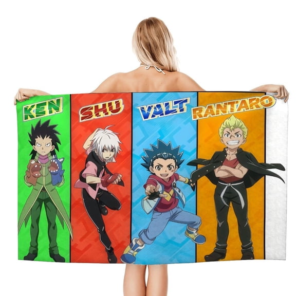Beyblade Burst Beach Towel Microfiber Absorbent Soft Quick Dry Pool Bath Towel for Adult Boys Girls Lightweight 20"X40"