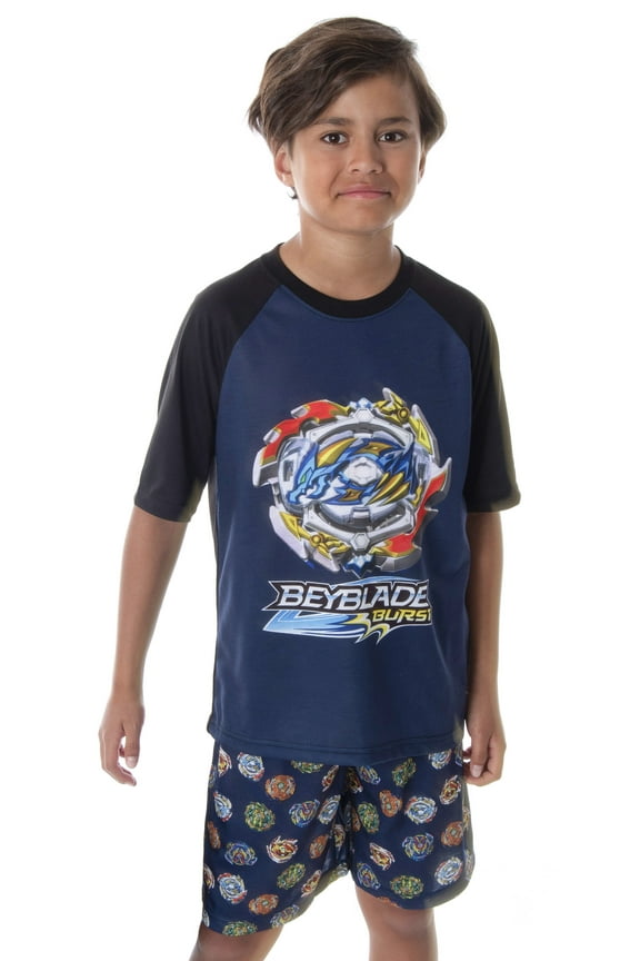 Beyblade Burst Boys' Spinner Tops 2 Piece Shorts And T-Shirt Pajama Set