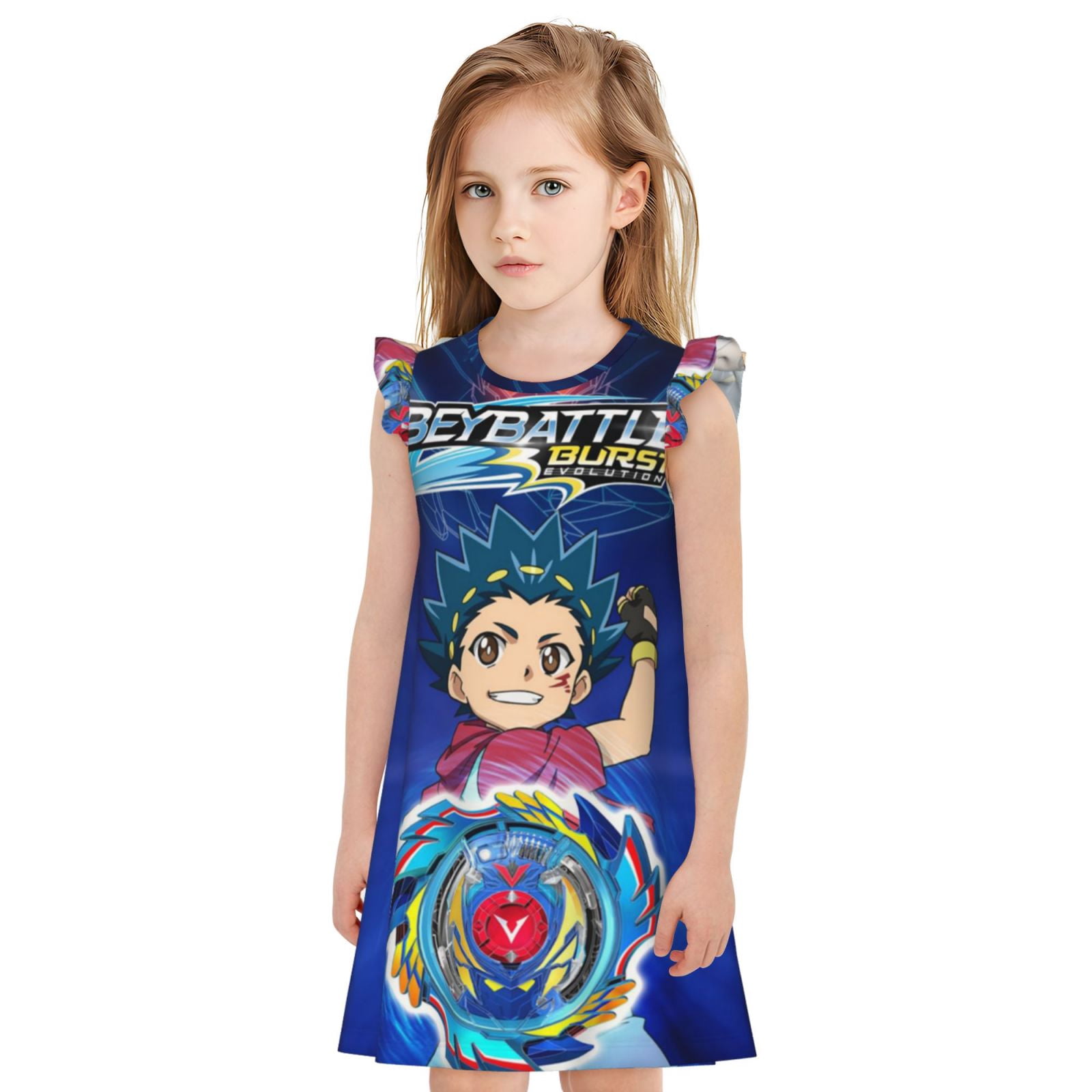 Beyblade Burst Nightgowns Pajamas Dress 3D Printed Flutter Sleeve ...
