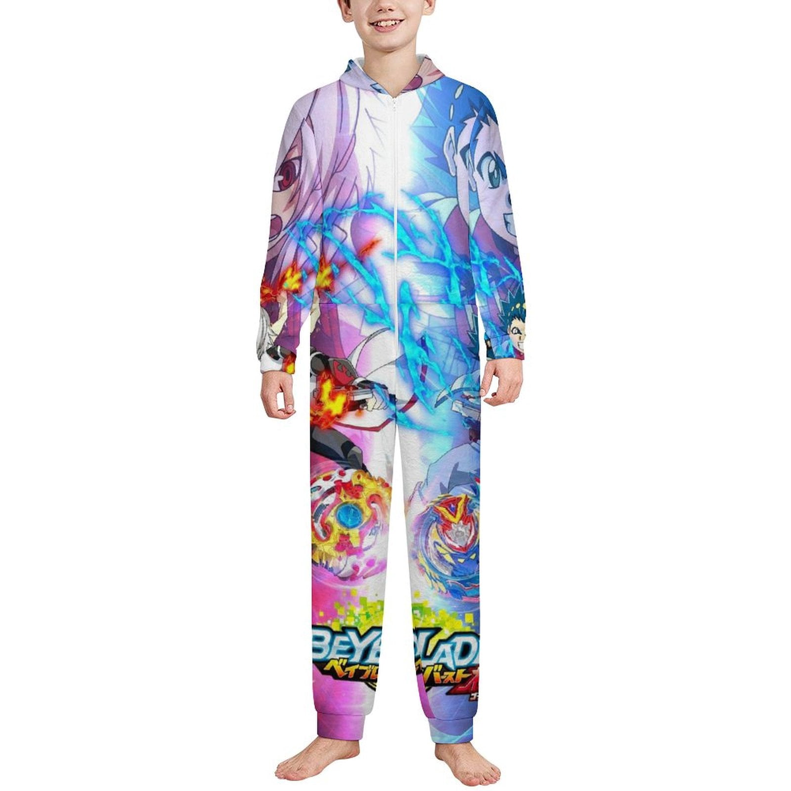 Beyblade Burst Pajamas Onesie Jumpsuit Zipper Soft PJ's Cute Printed ...