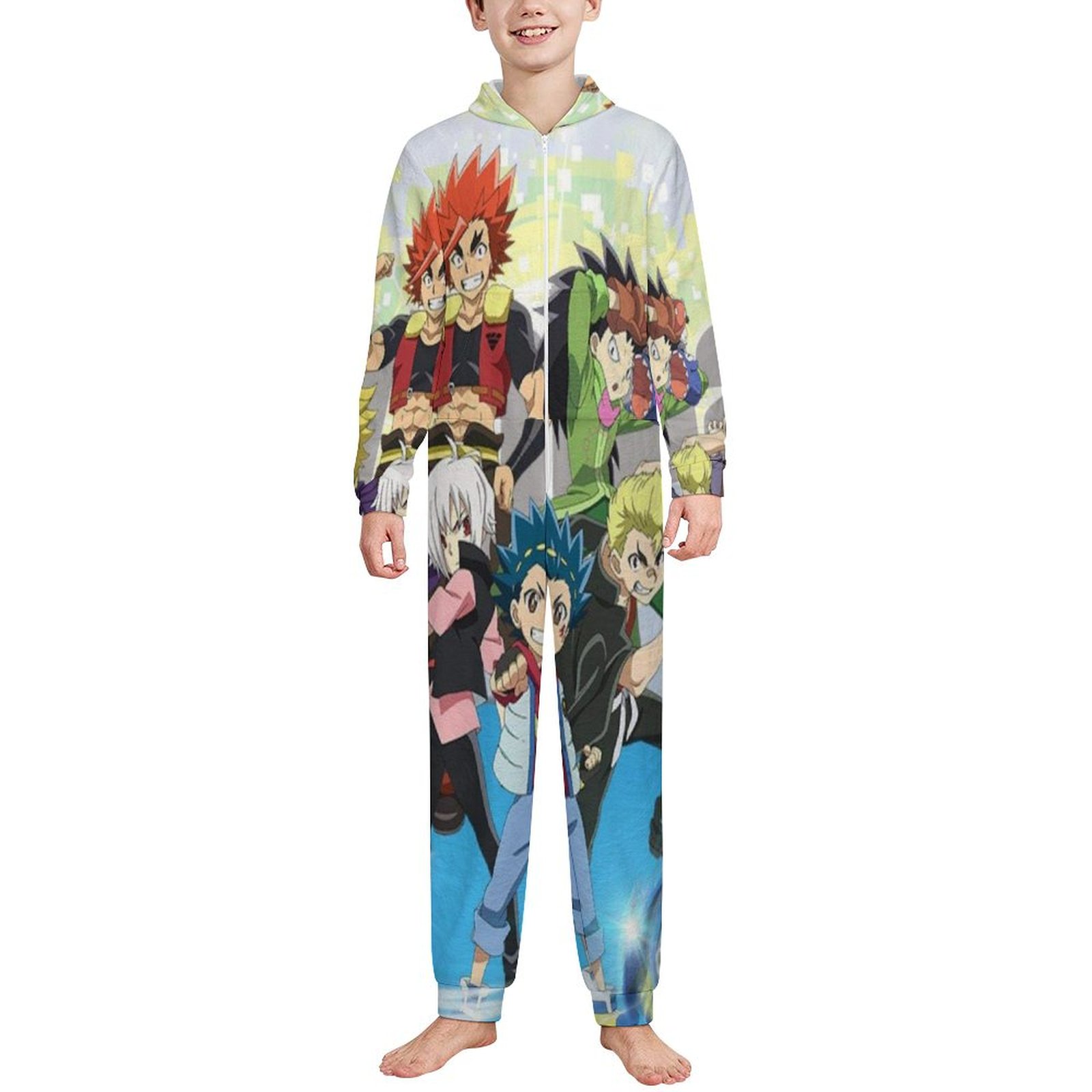 Beyblade Burst Pajamas Onesie Jumpsuit Zipper Soft PJ's Cute Printed ...