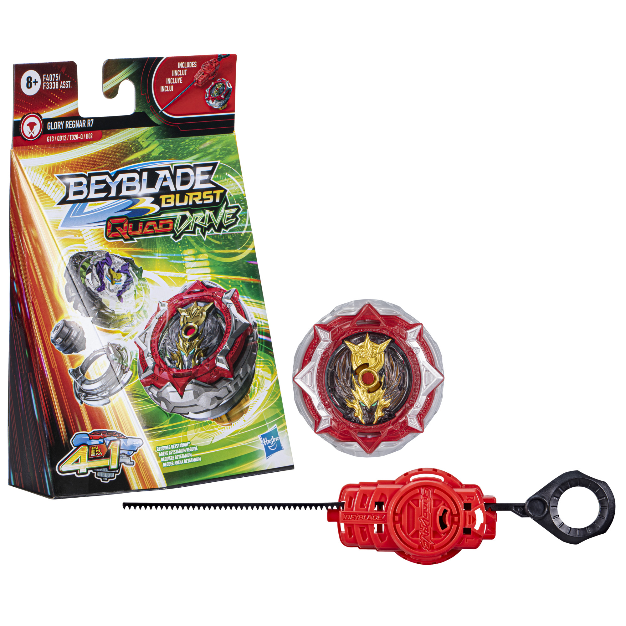 Free Shipping! Beyblade Burst QuadDrive Glory Regnar R7