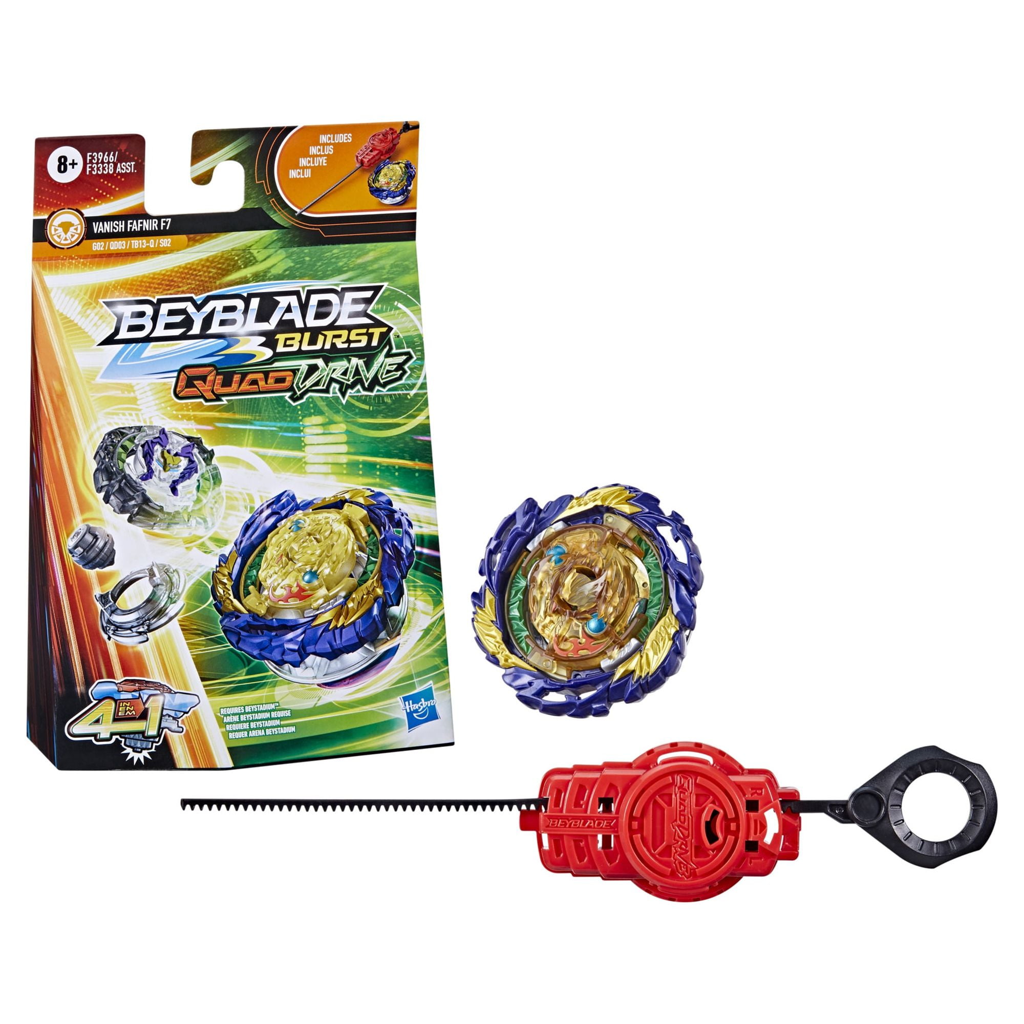 BEYBLADE Burst QuadStrike Energy Uprising 4-Pack with 4 Spinning Tops,  Battle Toy Tops, Kid Toys for Ages 8 and Up