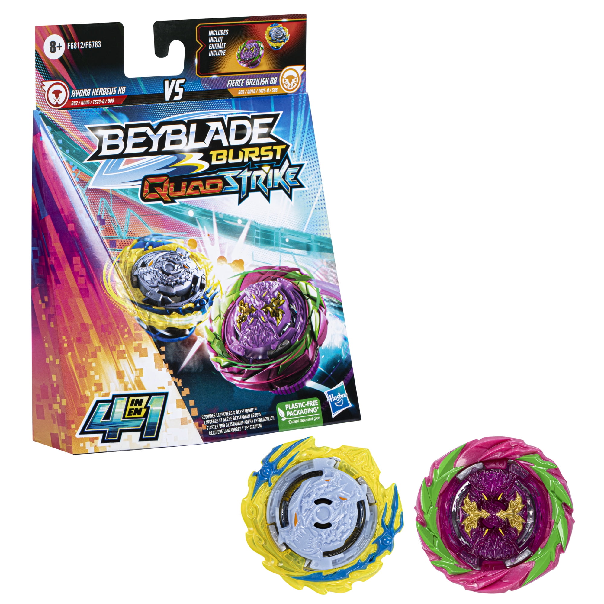 Beyblade Burst QuadStrike Ambush Nyddhog N8 & Chain Poseidon Beyblade Burst QuadStrike Ambush Nyddhog N8 & Chain Poseidon