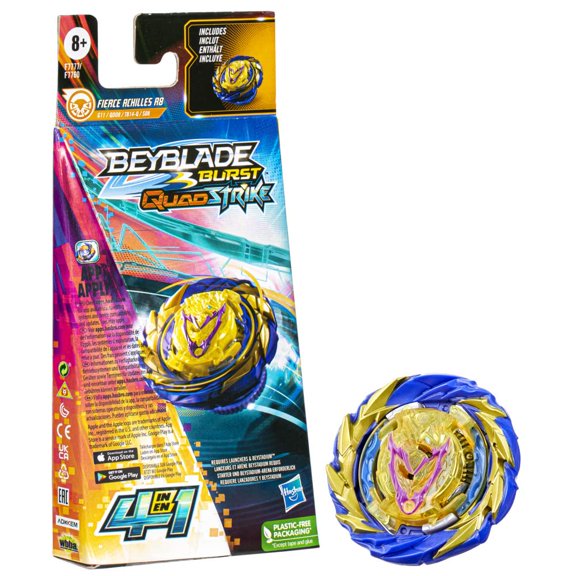 Beyblade Burst QuadStrike, Single Pack Fierce Achilles A8