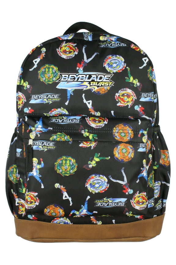 Beyblade Burst Spinner Top Allover Characters Anime Pattern School Book Bag Backpack 16"
