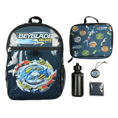 Beyblade Burst Spinner Tops Backpack Lunch Bag Water Bottle 5 PC Mega Set