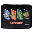 thumbnail image 1 of Beyblade Burst Spinner Tops Let It Rip! Plush Fleece Throw Blanket, 1 of 6
