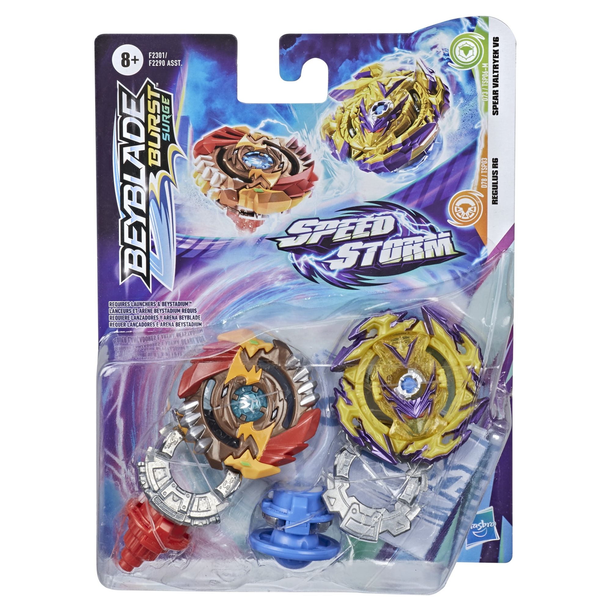 Beyblade Burst Surge Spear Valtryek V6 e Regulus R6 - Hasbro