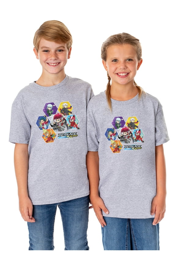 Beyblade Burst TV Show Series Boys' Unisex Characters Crewneck T-Shirt