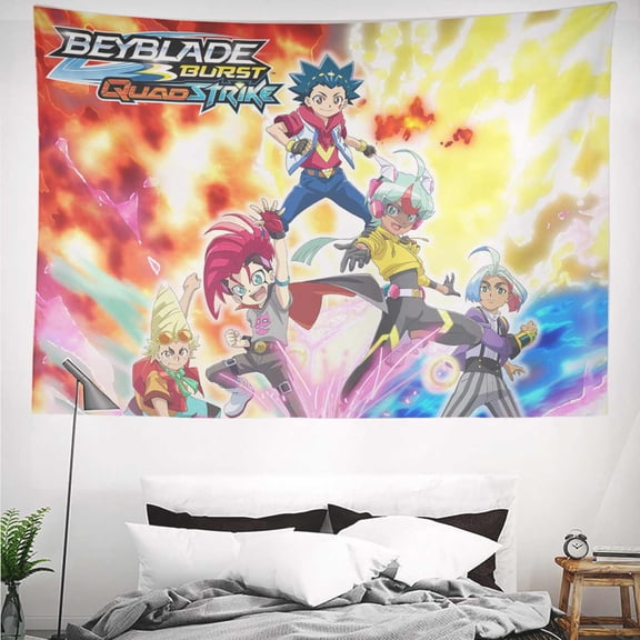 Beyblade Burst Tapestry Gift Wall Hanging Backdrop for Room Bedroom Girls Fans Background Banner Party Birthday Supplies Decor