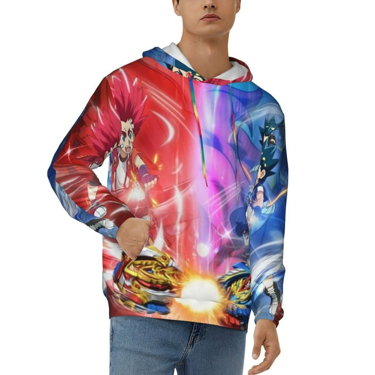 Beyblade Men S 3d Casual Pullover Hoodie A Novelty For Anime Fans Hooded Sweatshirt With Pockets Christmas And Halloween For Men