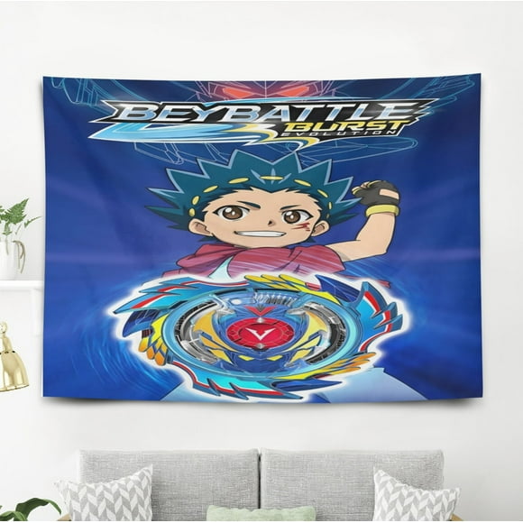 Beyblade Pattern Wall Hanging 50*60 Inches High-Quality Peach Skin Velvet Material Classic And Charming
