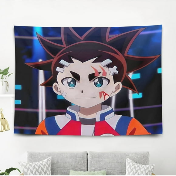 Beyblade Pattern Wall Hanging 50*60 Inches High-Quality Peach Skin Velvet Material Classic And Charming