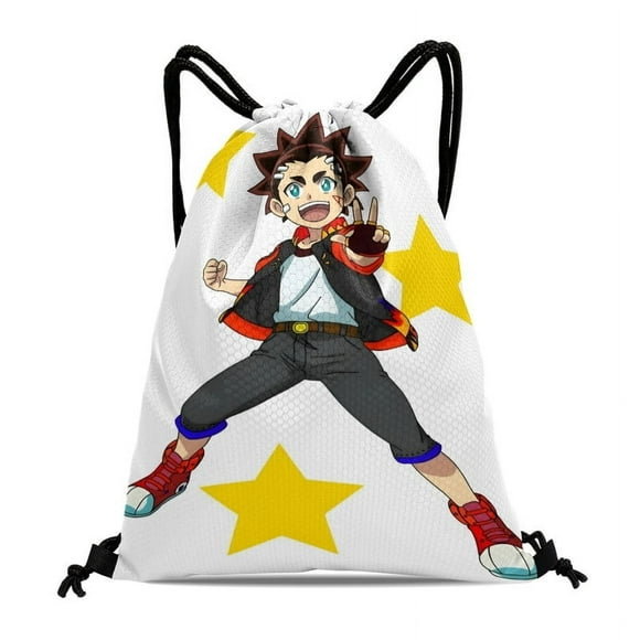 Beyblade Pattern With Drawstring Pocket 15.7 * 17.7 Inches Comfortable Fabric Fashionable And Practical Showcasing Style