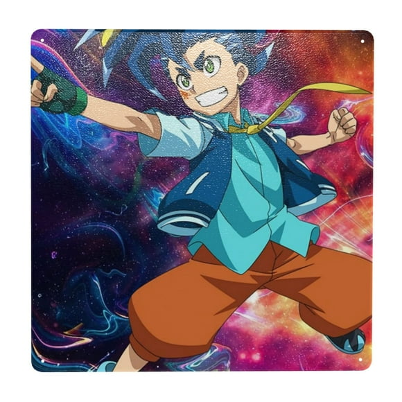 Beyblade Pintura Impresa En Estaño, Decoración De Pared Para El Hogar (12x 12in)