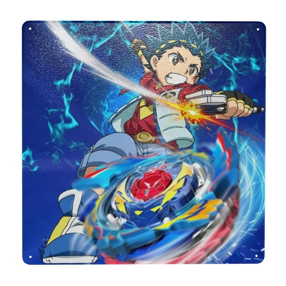 Beyblade Pintura Impresa En Estaño, Decoración De Pared Para El Hogar (12x 12in)