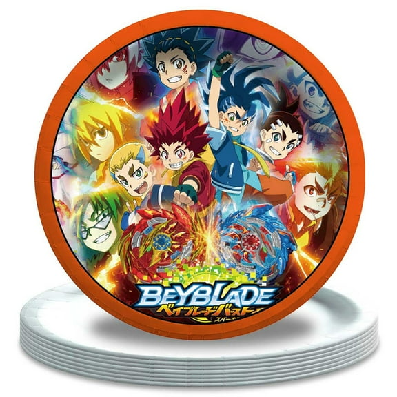 Beyblade Birthday Decorations Plates Party Supplies Tableware Disposable Dinnerware