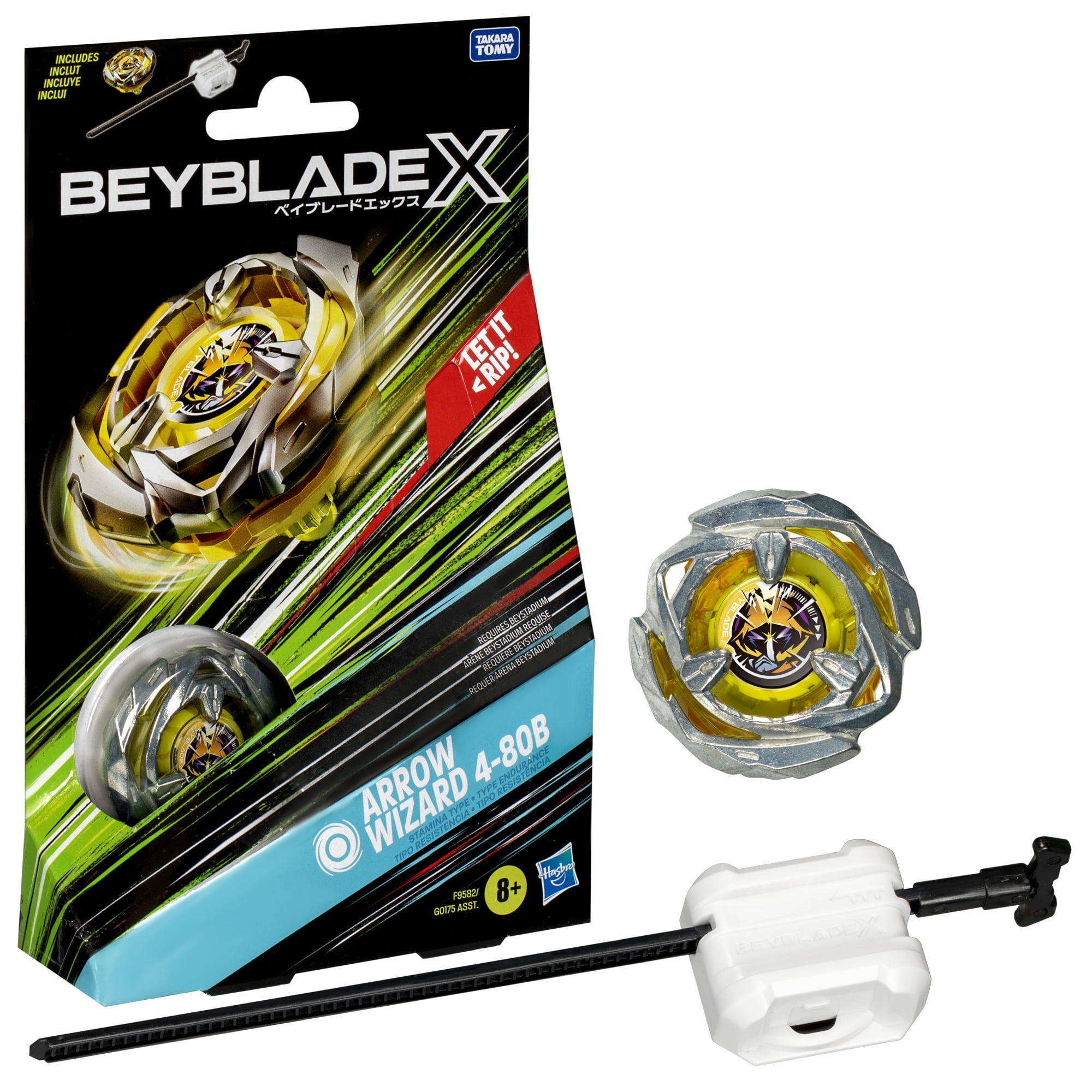 新品 BABYL MINI-ARROW Beyblade X Arrow Wizard 4-80B Starter Pack Set with Stamina Type