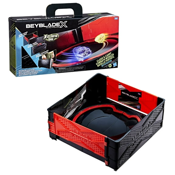 Open Box Beyblade X Clash and Carry Multicolor Beystadium Battling Top Arena for Kids 8 and up