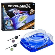Beyblade X Drop Attack Battle Set with Beystadium, 2 Right-Spinning Battling Top Arena Toys, and 2 Launchers, Birthday Gifts, Blue, Ages 8+