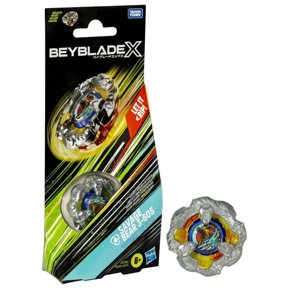Beyblade X Savage Bear3-60S Booster Pack Set with Defense Type Battling Top, Ages 8+