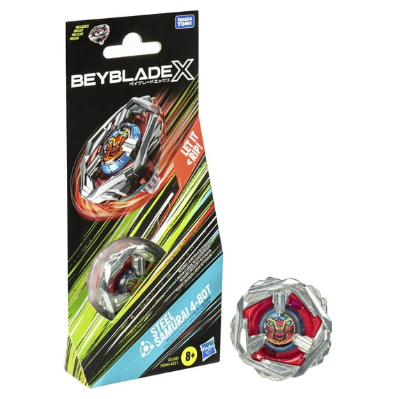 Beyblade X Steel Samurai 4-80T Booster Pack Set with Balance Type Battling Tops, Ages 8+