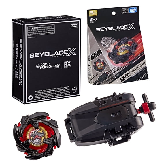 Beyblade X TT Import Left-Spin String Deluxe Launcher Set with Red Left Spin Top Toy