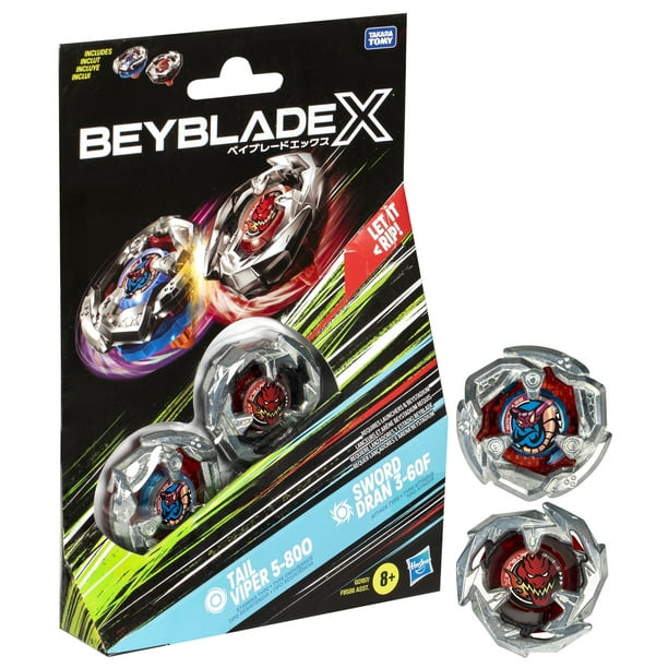 ワイコセット Beyblade X Tail Viper & Sword Dran Dual Pack Set - Walmart