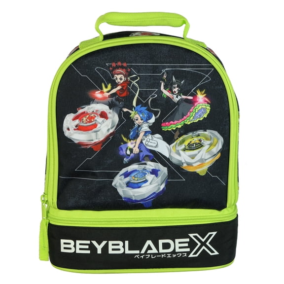Beyblade X Team Lunch Box Dual-Compartment Insulated Tote Bag 10"